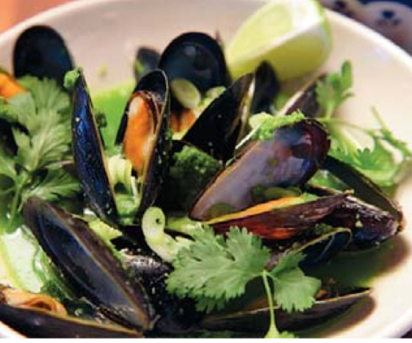 Mosselen in kokosbouillon